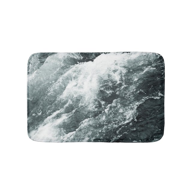 Alfombrilla De Baño Guerras Marinas Blancas Y Negras (Anverso)