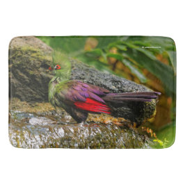 Alfombrilla De Baño Guinea Turaco en la cascada