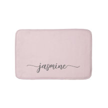 Guion de nombre monograma femenino rosa rubor mini