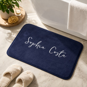 Alfombrilla De Baño Guión moderno de moda firma personalizada nombre a