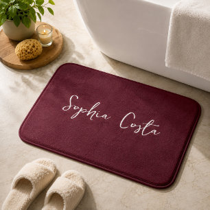 Alfombrilla De Baño Guión moderno de moda Firma personalizada Nombre R