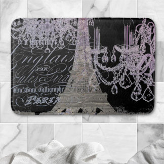 Alfombrilla De Baño guiones de pizarra candelabro paris eiffel tower