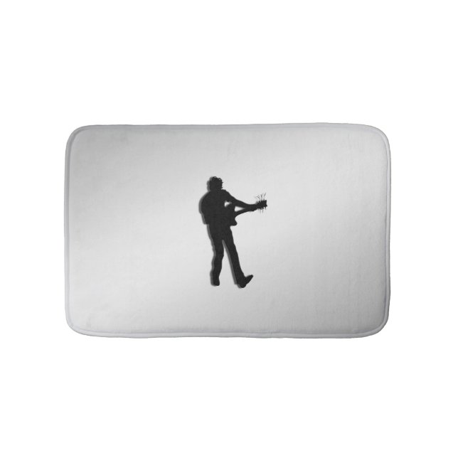 Alfombrilla De Baño Guitar Player Silver (Anverso)