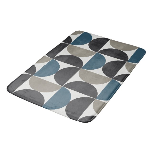 Alfombrilla De Baño Gunmetal Gris Azul Moderno De Mediano Siglo (Angular)