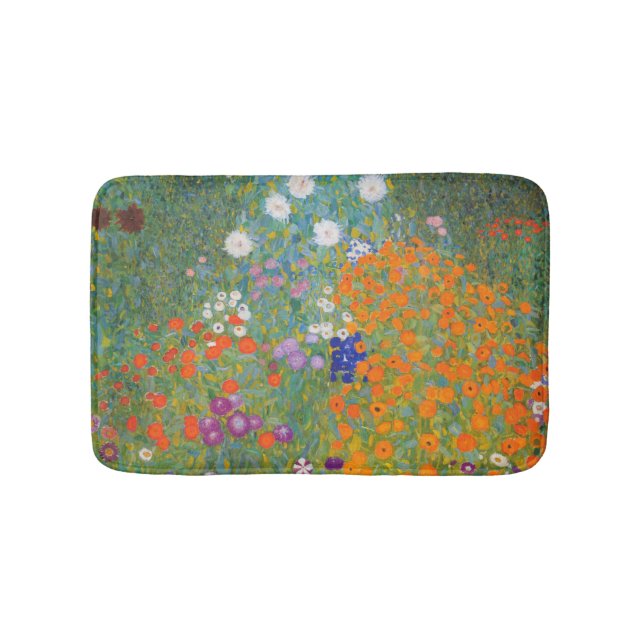 Alfombrilla De Baño Gustav Klimt Flor Jardín Naturaleza (Anverso)