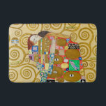 Alfombrilla De Baño Gustav Klimt Fulfillment Nouveau Couple<br><div class="desc">Gustav Klimt,  Fulfillment 1910-1911 Art Nouveau Couple con el diseño giratorio de Klimt y la hermosa pintura de oro.</div>