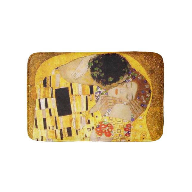 Alfombrilla De Baño Gustav Klimt La Pintura Clásica Del Beso (Anverso)