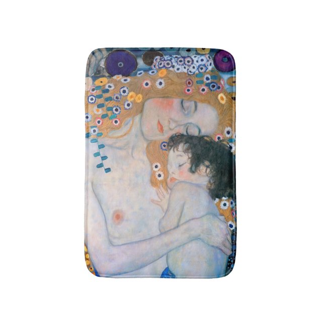 Alfombrilla De Baño Gustav Klimt - Madre e hijo (Frente vertical)