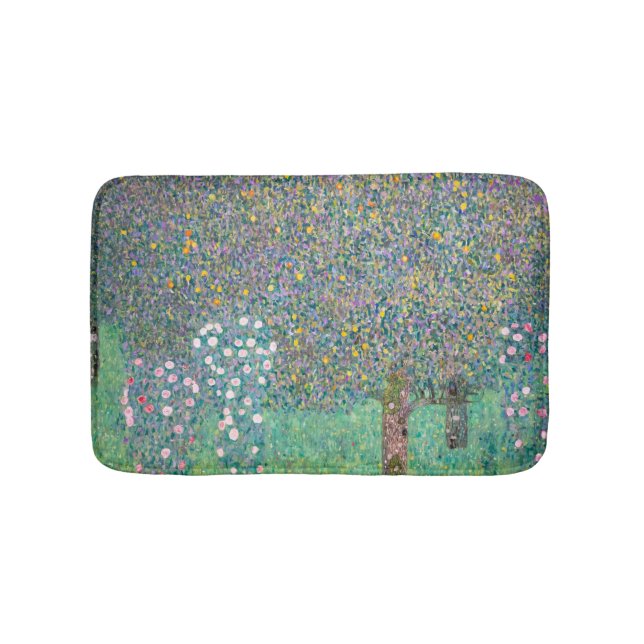 Alfombrilla De Baño Gustav Klimt - Rosebushes bajo los árboles (Anverso)