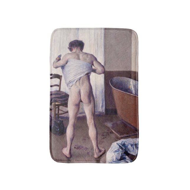 Alfombrilla De Baño Gustave Caillebotte - Hombre en su baño (Frente vertical)