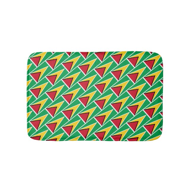Alfombrilla De Baño GUYANA FLAG Goma patriótica moderna guyanesa (Anverso)