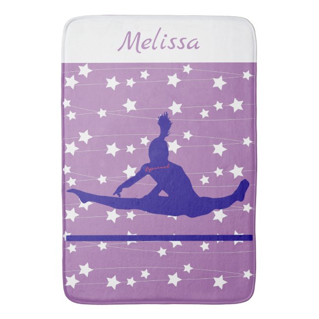 Alfombrilla De Baño Gymnast Swirling Stars (Frente vertical)