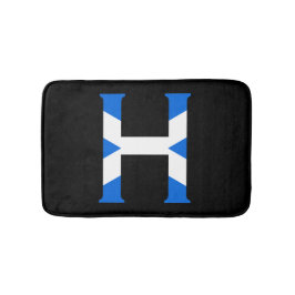 Alfombrilla De Baño H Monograma sobrepuesto en el bmt de la bandera es