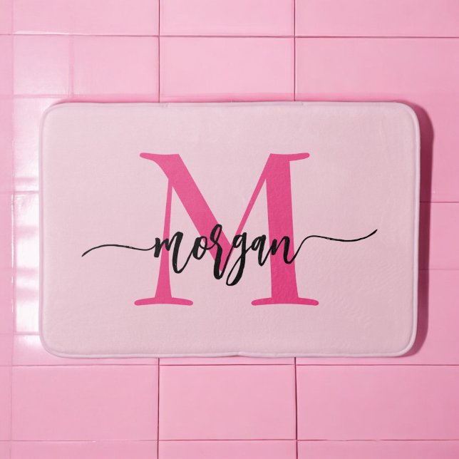 Alfombrilla De Baño Habitación Dormitorio de Chicas Monograma Rosado C (Subido por el creador)
