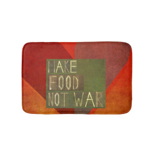 Alfombrilla De Baño Haga la guerra de la comida no