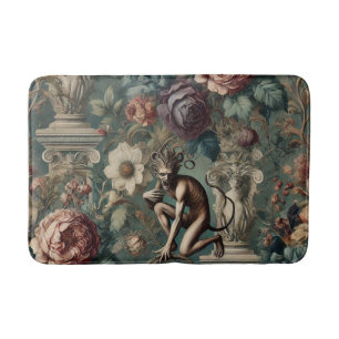 Alfombrilla De Baño Haga un reverso - Diseño floral gótico