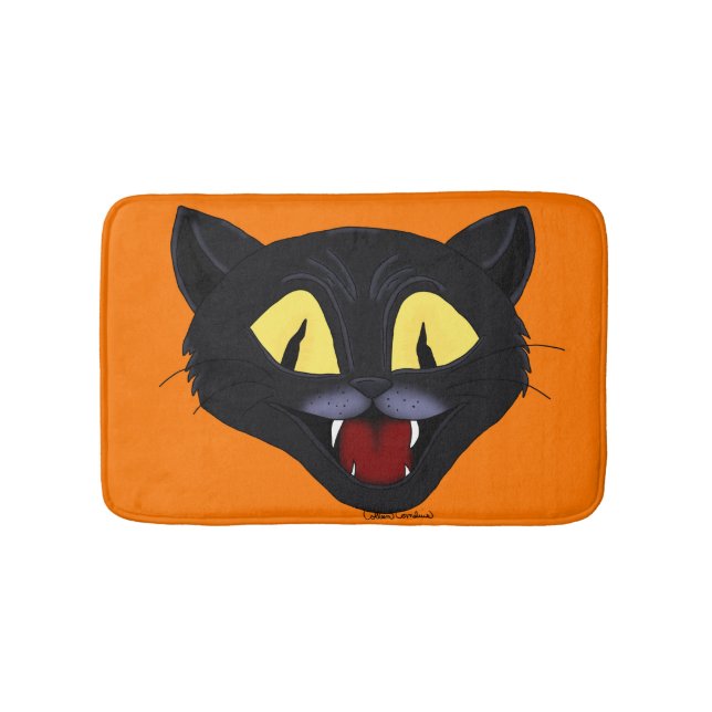 Alfombrilla De Baño Halloween Black Cat (Anverso)