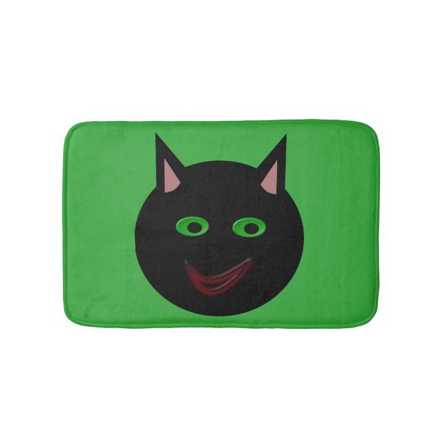 Alfombrilla De Baño Halloween Black Cat Bath Mat (Anverso)