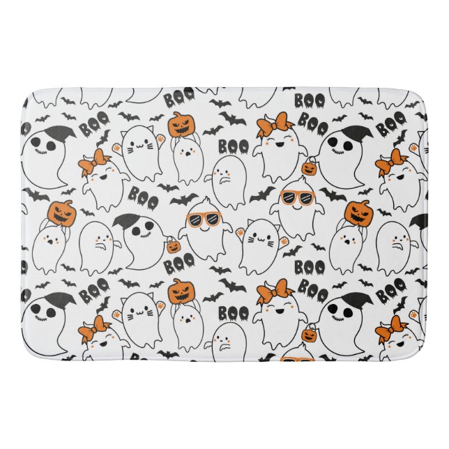Alfombrilla De Baño Halloween Cute Ghost Bath Mat (Anverso)