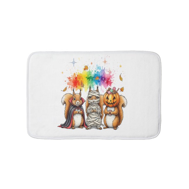 Alfombrilla De Baño Halloween Cute Squirrels Costume (Anverso)