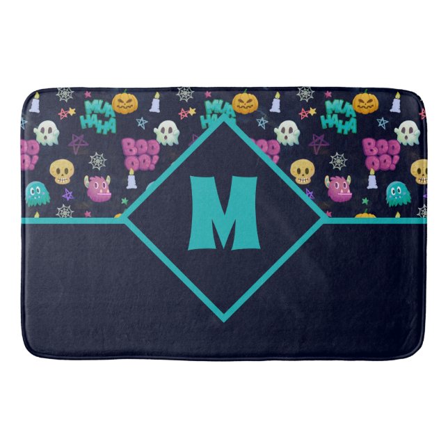 ALFOMBRILLA DE BAÑO HALLOWEEN CUTO Y CREEPY (Anverso)