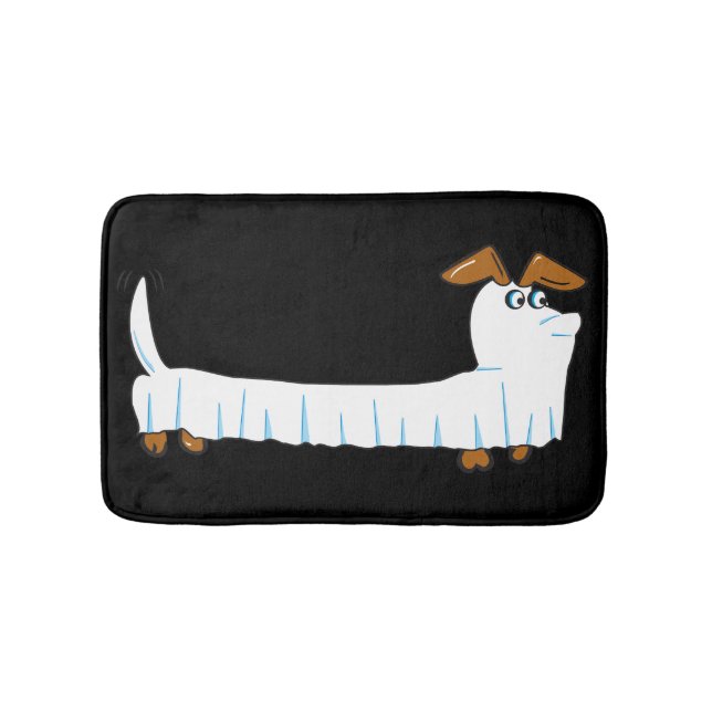 Alfombrilla De Baño Halloween Dachshund Ghost (Anverso)