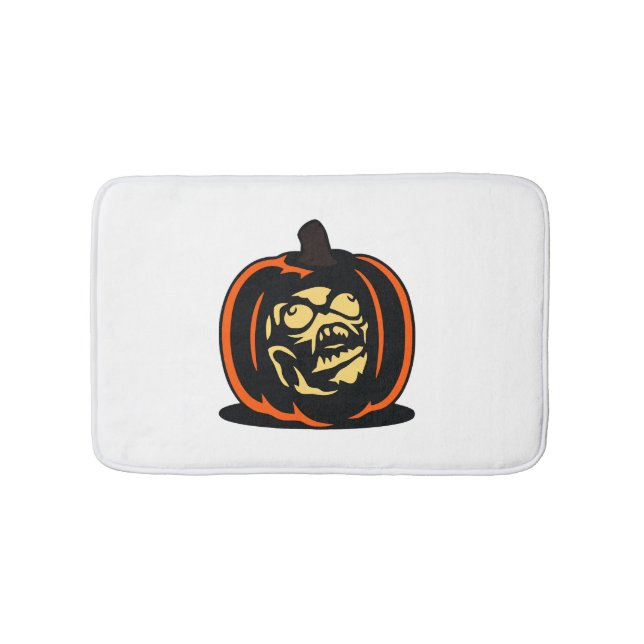 Alfombrilla De Baño Halloween de calabaza (Anverso)