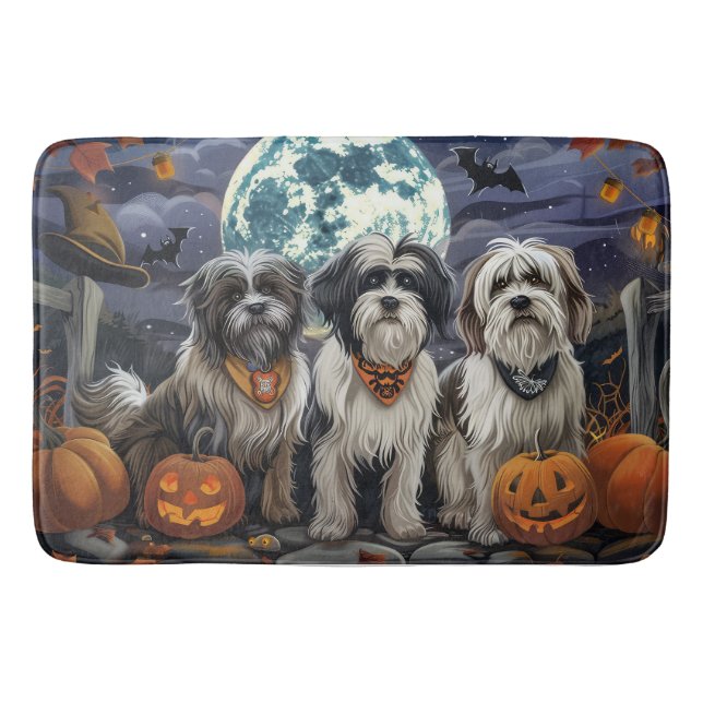 Alfombrilla De Baño Halloween de terror tibetano espeluznante (Anverso)