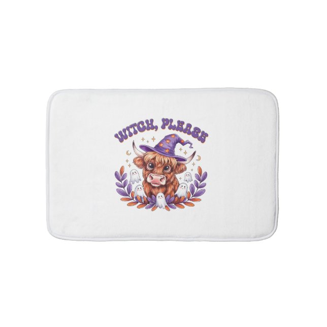 Alfombrilla De Baño Halloween de vaca Highland (Anverso)