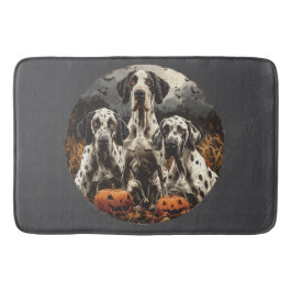 Alfombrilla De Baño Halloween Great Dane Dogs Jack O Lantern