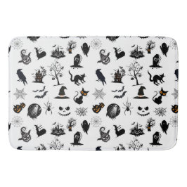 Alfombrilla De Baño Halloween lindo y espeluznante