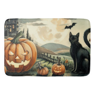 Alfombrilla De Baño Halloween/otoño/otoño/otoño/calabaza/gato