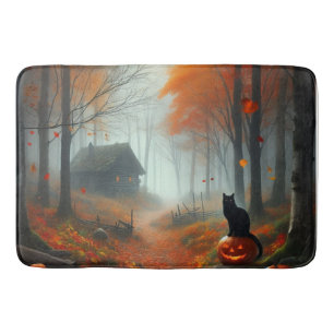 Alfombrilla De Baño Halloween/otoño/otoño/otoño/calabaza/gato