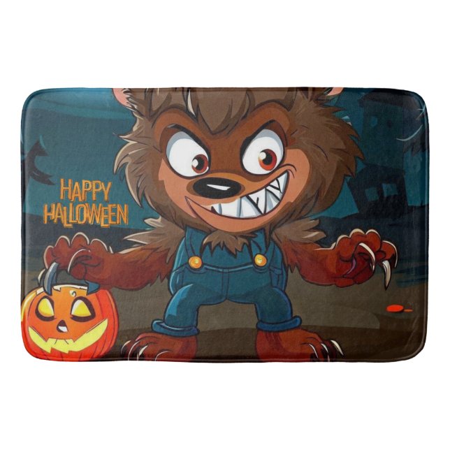 Alfombrilla De Baño Halloween/otoño/Werewolf/Personalizado (Anverso)