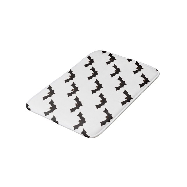 Alfombrilla De Baño Halloween, Patrón De Murciélagos, Truco O Tratamie (Angular)