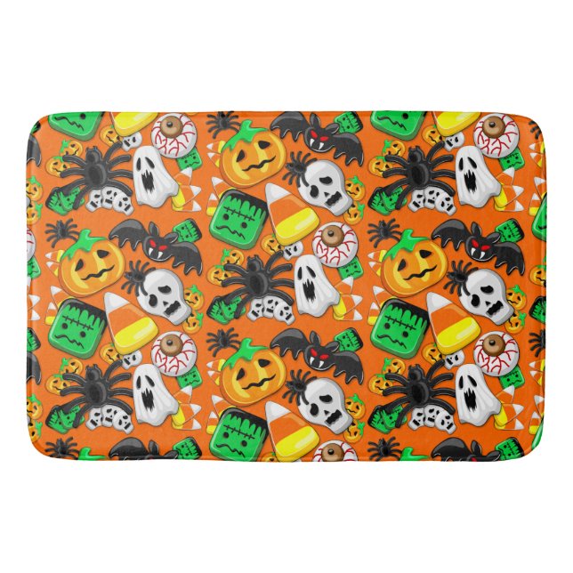 Alfombrilla De Baño Halloween Spooky Candies Fiesta (Anverso)
