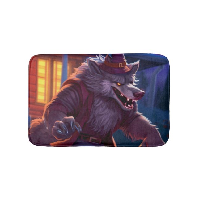 Alfombrilla De Baño Halloween/werewolf/otoño/otoño (Anverso)