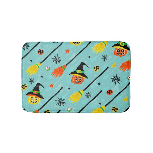 Alfombrilla De Baño Halloween Witchy Seamless Theme (Anverso)