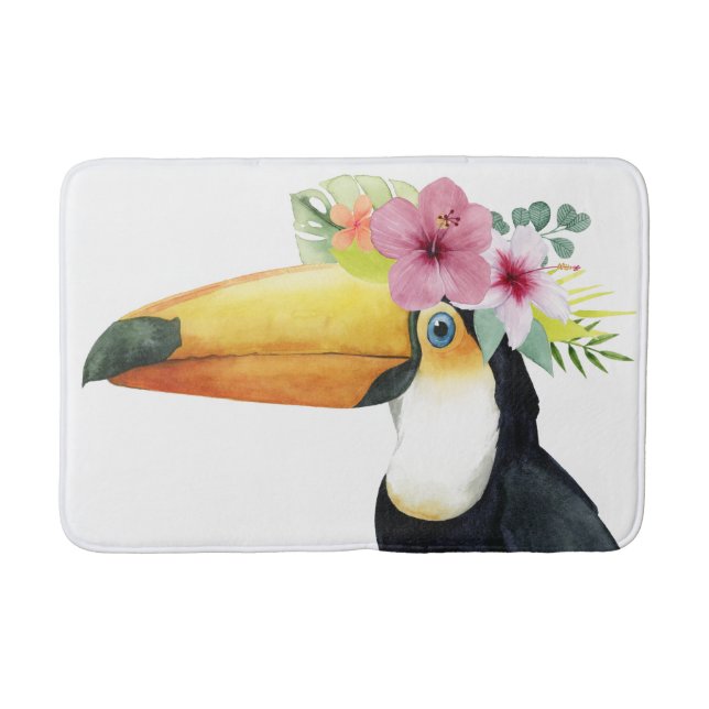 Alfombrilla De Baño Halo tropical - Toucan (Anverso)