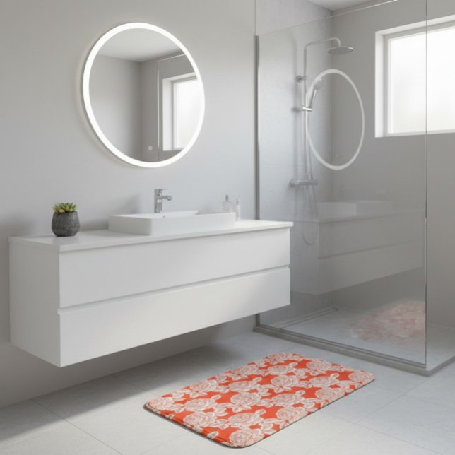 Alfombrilla De Baño Hand Drawn Peony Floral  (Subido por el creador)