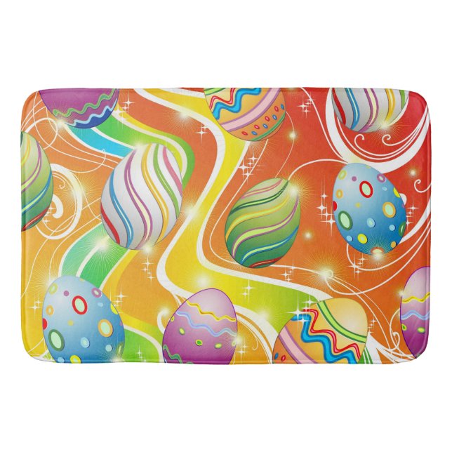 Alfombrilla De Baño Happy Easter Eggs Festive Pattern (Anverso)