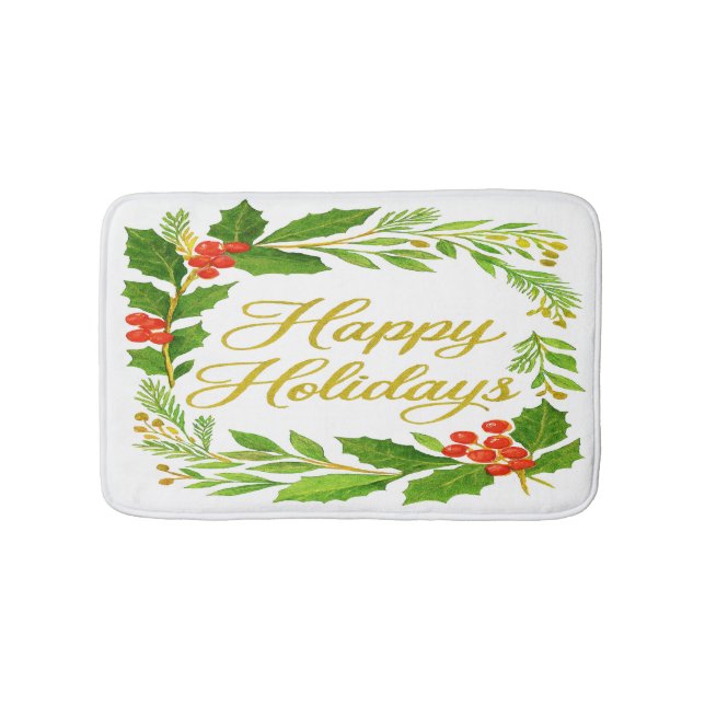 Alfombrilla De Baño 'Happy Holidays'  (Anverso)