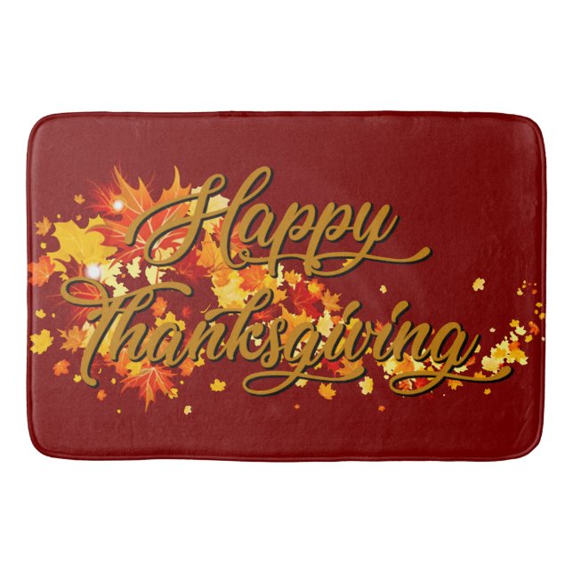 Alfombrilla De Baño Happy Thanksgiving (Anverso)