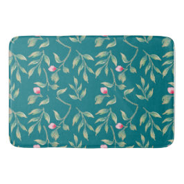 Alfombrilla De Baño Harbour Blue Floral Bath Mat