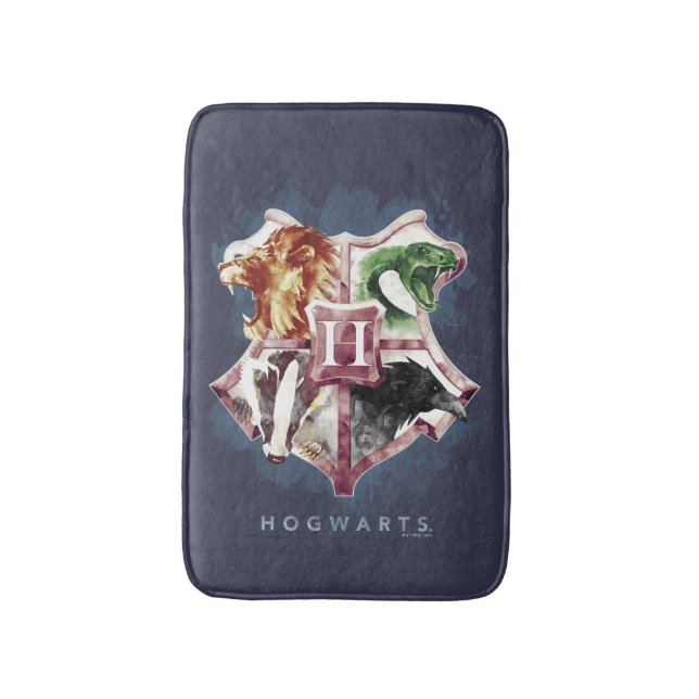 Alfombrilla De Baño Harry Potter | acuarela Escudo HOGWARTS™ (Frente vertical)