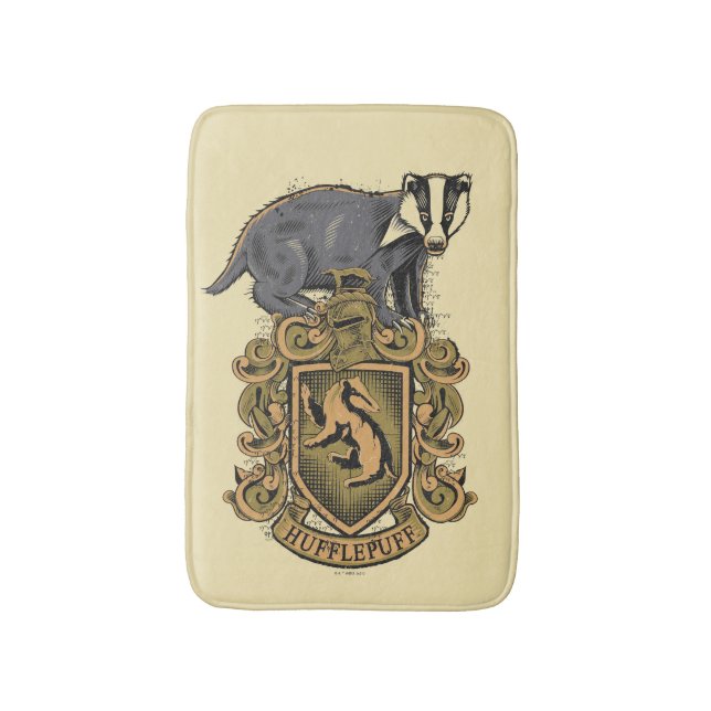 Alfombrilla De Baño Harry Potter | Escudo de Hufflepuff con Badger (Frente vertical)