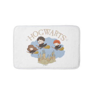 Alfombrilla De Baño HARRY POTTER™, Hermione, y Ron vuelan sobre HOGWAR