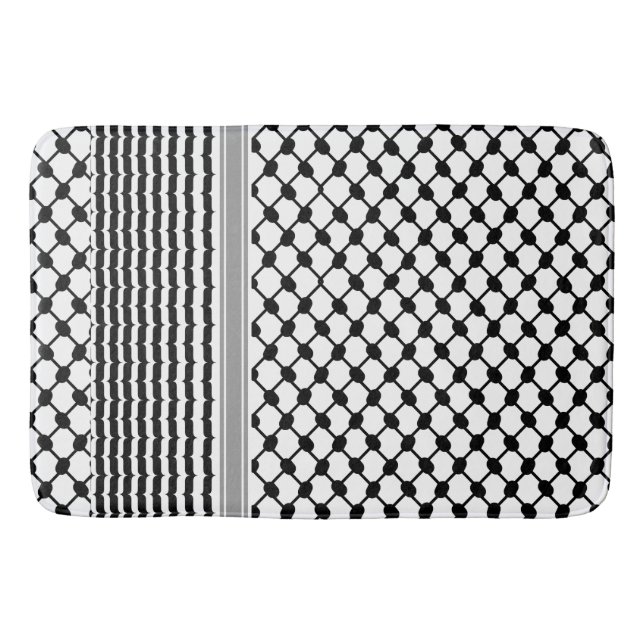 Alfombrilla De Baño Hatta Keffiyeh Kufiya Folk Palestino (Patrón 2) (Anverso)