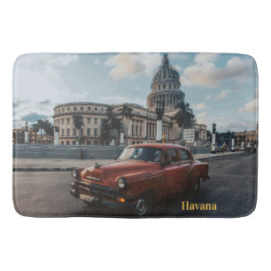 Alfombrilla De Baño Havana Cuba Coche Clásico Antiguo 