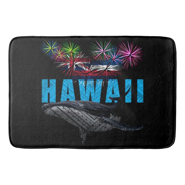 ALFOMBRILLA DE BAÑO HAWAII NYE POLYNESIAN TRIBAL HUMPBACK (Anverso)